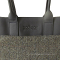 New branding Melton and PU concealed carry ladies handbag tote bag